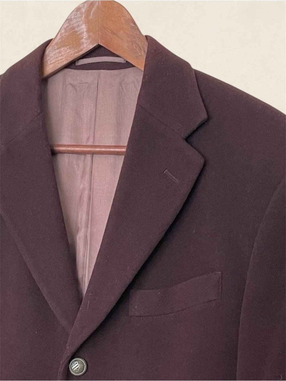 Boulevard Club Wool Cashmere Blazer 38R Medium Plum Made in Canada Vintage